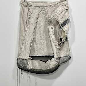 Pouch Painting  (black two stripes) by Howard Schwartzberg 