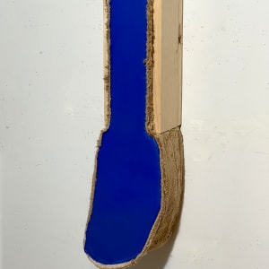 Wood Form Foundation Painting (blue vertical) by Howard Schwartzberg