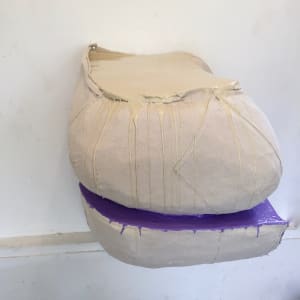 Bag Painting (beige above cut purple) by Howard Schwartzberg 
