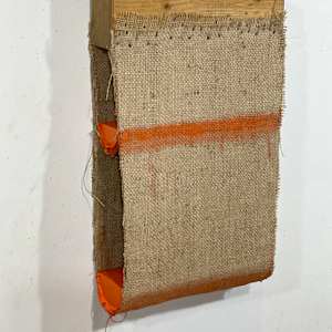 Suspended Painting (two orange) by Howard Schwartzberg