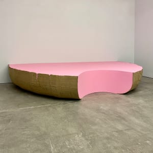 Bag Painting (pink cut curve) by Howard Schwartzberg