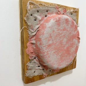 Bandage Painting (pink circle) by Howard Schwartzberg