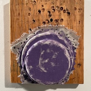 Bandage Painting (layered purple circle) by Howard Schwartzberg