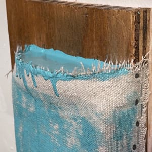 Bandage Painting (light blue square pouch) 