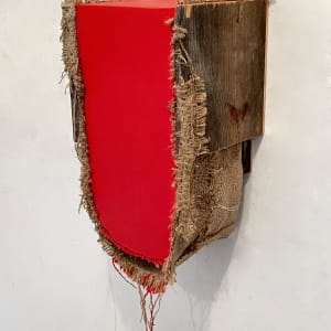 Wood Form Foundation Painting (red - lower empty space) by Howard Schwartzberg 