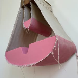 Suspended Painting (floating pink section) by Howard Schwartzberg 