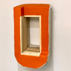 Inverted Reversed Painting (orange, curved bottom) by Howard Schwartzberg 