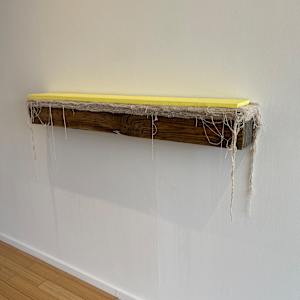 Bed Painting (lime yellow light) by Howard Schwartzberg 