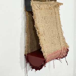 Suspended Painting (deep crimson) by Howard Schwartzberg 