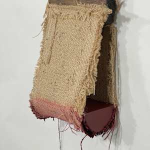 Suspended Painting (deep crimson) by Howard Schwartzberg