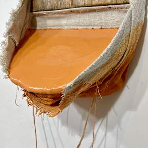 Incline Bag Painting (orange peach) by Howard Schwartzberg 