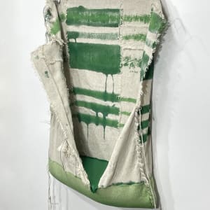 Pouch Painting (green with stripes) by Howard Schwartzberg 
