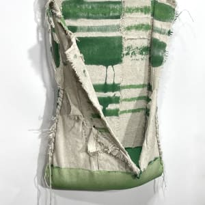 Pouch Painting (green with stripes) by Howard Schwartzberg 