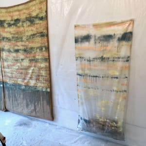 Transparent Negative Plastic Bag Painting (yellow) 