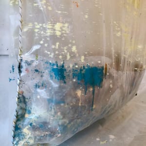 Transparent Negative Plastic Bag Painting (yellow) 