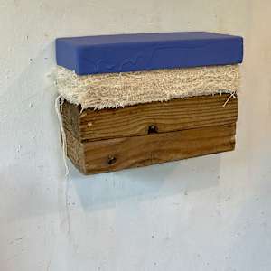 Bed Painting (blue purple) by Howard Schwartzberg 
