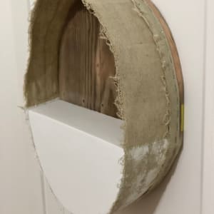 Open Space Bandage Painting (white oval) by Howard Schwartzberg 