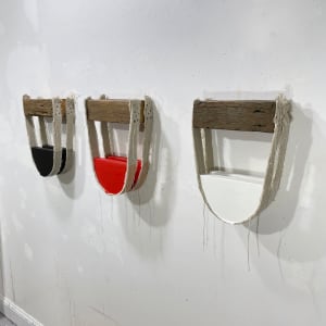 Suspended Painting (red separated) by Howard Schwartzberg 