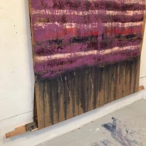 Inside-Out Burlap Bag Painting (purple) 
