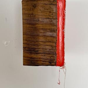 Bandage Painting (red/orange, one side) by Howard Schwartzberg, Image 9.