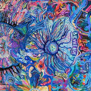 Codex Palacio De Hierro by Yanieb Fabre  Image: 150x400cm codex 2 : crayons de couleur et feutres