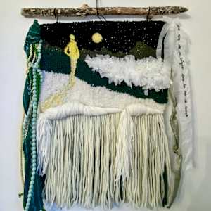 The moon dream of swimming in the sea of clouds by Malika Sqalli