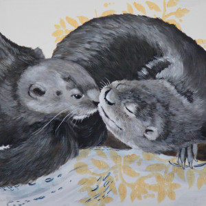 Day 39 - Otters by Lorelle Carr