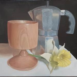 Still Life with Moka Pot by David Andres