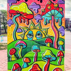 Saginaw Great Mural Project Utility Box by Alexis Bearinger 