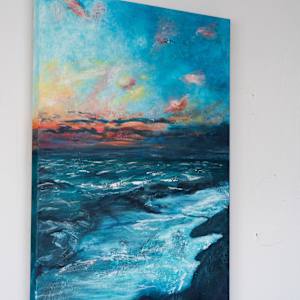 Sunset Triptych by Dacia Livingston Parker