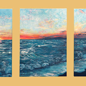Sunset Triptych by Dacia Livingston Parker