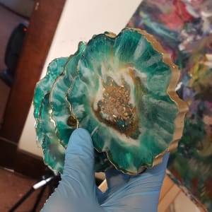 Geode style coasters 