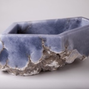 Blue alabaster bowl by Robin Antar 