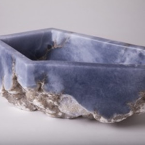 Blue alabaster bowl by Robin Antar 