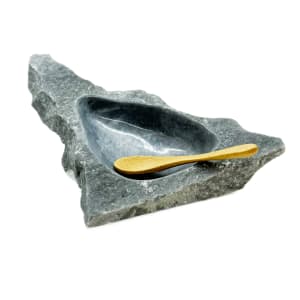 STONE CENTERPIECE / RARE GRAY YULE MARBLE by Robin Antar 