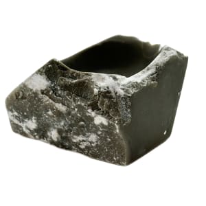 VERY RARE DARK GRAY ALABASTER SALT CELLAR by Robin Antar 