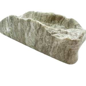 small alabaster candy dish or large salt cellar by Robin Antar 