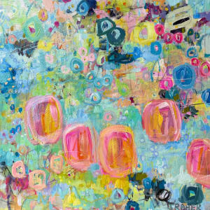 My Heart Sings by Miriam Traher  Image: Flowers make my heart sing, always having an important place in my life.  From a young girl at my mom's feet, watching her create beautiful arrangements, playing with the broken and discarded pieces on the ground I found as my treasures to owning my own home, building and shaping my gardens and flower beds.  Flowers are woven into my life and are constantly filling various pots and vases,  picked from my garden or the ditch, with equal enjoyment.  How wonderful to have a pit of sunshine and happiness on your wall all year round. 