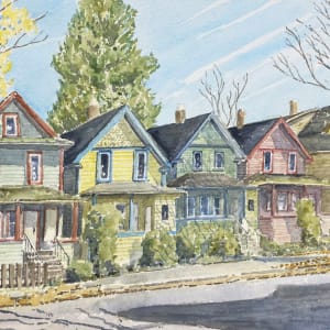 Colourful Houses on Victoria Drive by Michael Kluckner 
