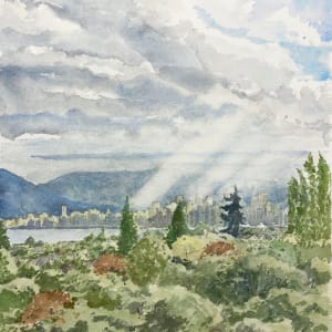 Rain and Wind Over West Point Grey by Michael Kluckner 