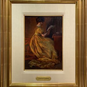 The Yellow Dress by Clarence Alphonse Gagnon, RCA (1881-1942) 