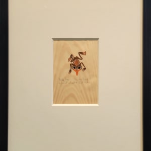 Haida Frog Hikkyaan Qqusttaan, Cedar, Signed Front by Bill Reid (1920-1998)