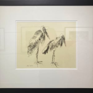 Two Marabou Storks by Alistair Bell (1913-1997)