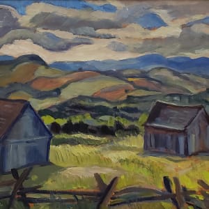 Barns and Fields Near Murray Bay by Nora Collyer (1898-1979) 