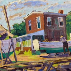 Boat Building Yard, Halifax, Nova Scotia by Nan (Anna Gertrude Lawson) Cheney (1897-1985) 