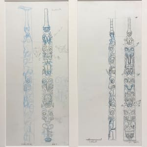 Design for 'Two Brothers Pole', Study by Gwaai Edenshaw 