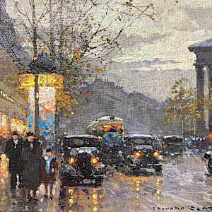 Paris Street by Edouard Léon Cortès (1882–1969)