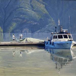 Mending The River Net (Bella Coola, BC) by John Horton (CSMA, FCA) 