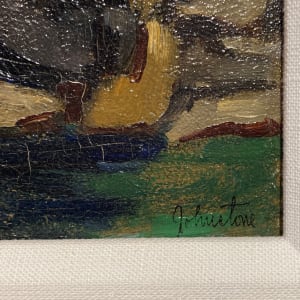 Lavandière, Pont-Aven, France by John Young Johnstone (1887-1930) 