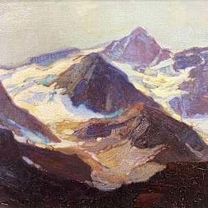 Castle Mountain by Leonard Richmond (1889-1965) 